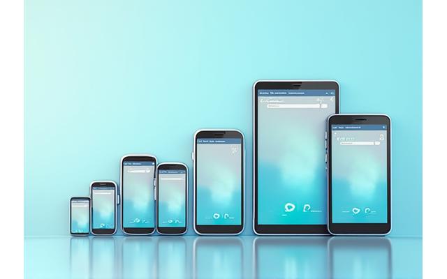 Various mobile devices displaying a perfectly scaled e-commerce website