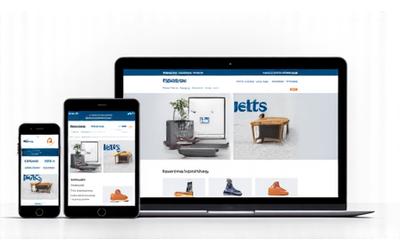 E-commerce site on mobile and tablet