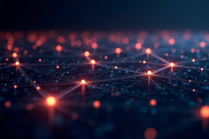 Conceptual image of a flexible, interconnected digital network representing scalable architecture
