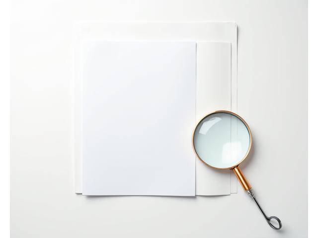 Stylized legal document with a magnifying glass over it, representing transparency and careful review of terms and conditions.