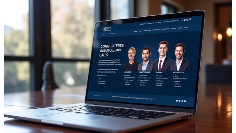 Sleek, corporate website for a legal firm, emphasizing professionalism and client confidentiality. Includes attorney profiles and practice area descriptions.